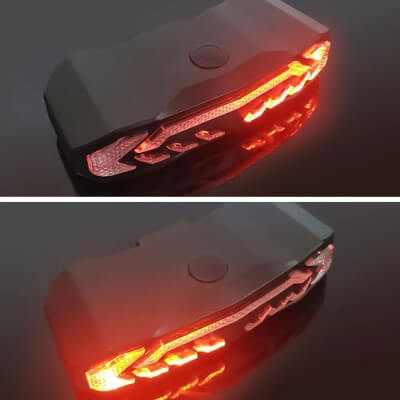 Задний фонарь для велосипеда Velotail с сигналами поворота и противоугонной сигнализацией 5 в 1-2